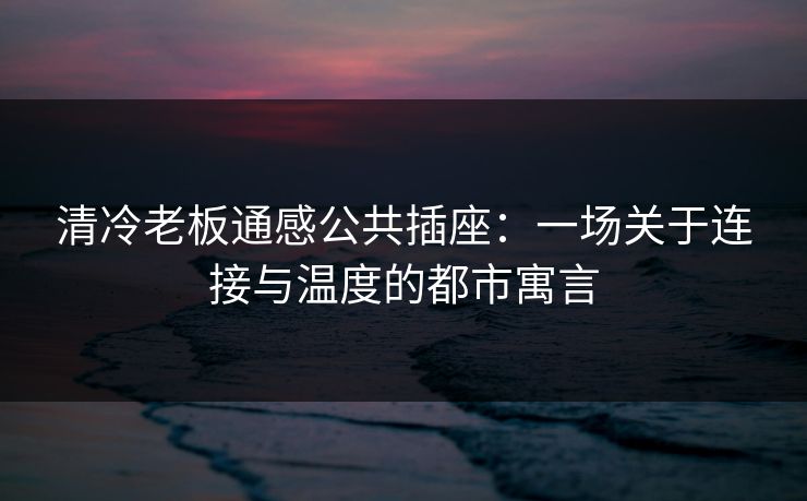 清冷老板通感公共插座：一场关于连接与温度的都市寓言