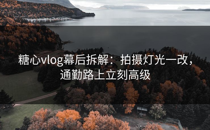 糖心vlog幕后拆解：拍摄灯光一改，通勤路上立刻高级